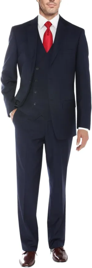 Salvatore Exte Men's Vested Three Piece Suit Blazer Jacket Dress Vest Plus Pant