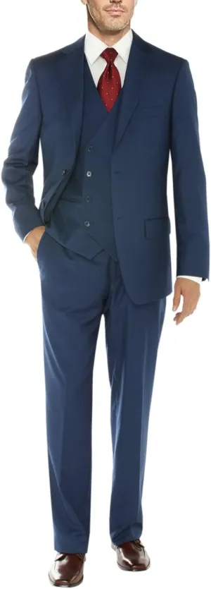 Salvatore Exte Men's Vested Three Piece Suit Blazer Jacket Dress Vest Plus Pant