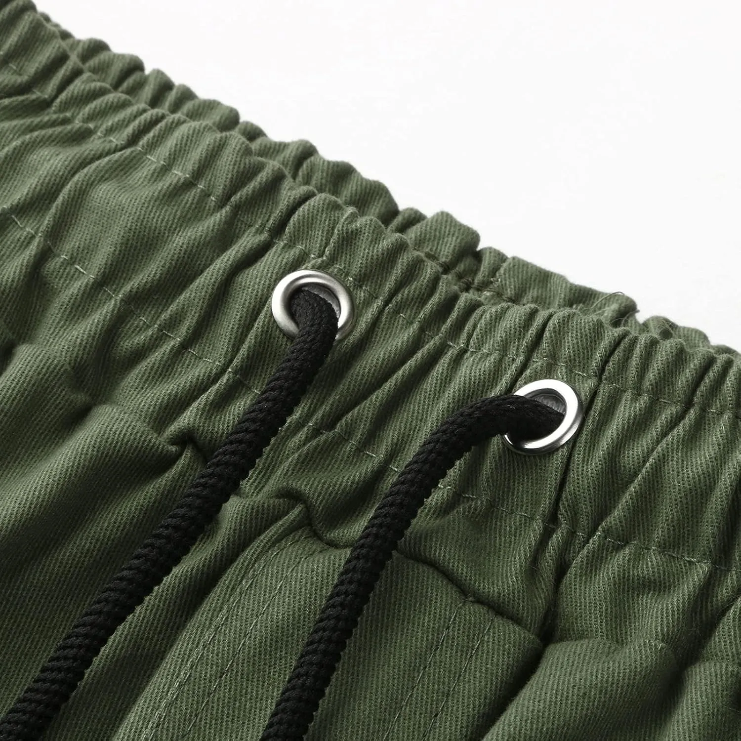 sdbrld Cargo Pants For Men Mens Trendy Outdoor Hiking Joggers Pants Solid Mid Waist Drawstring Cargo Pants with Pockets