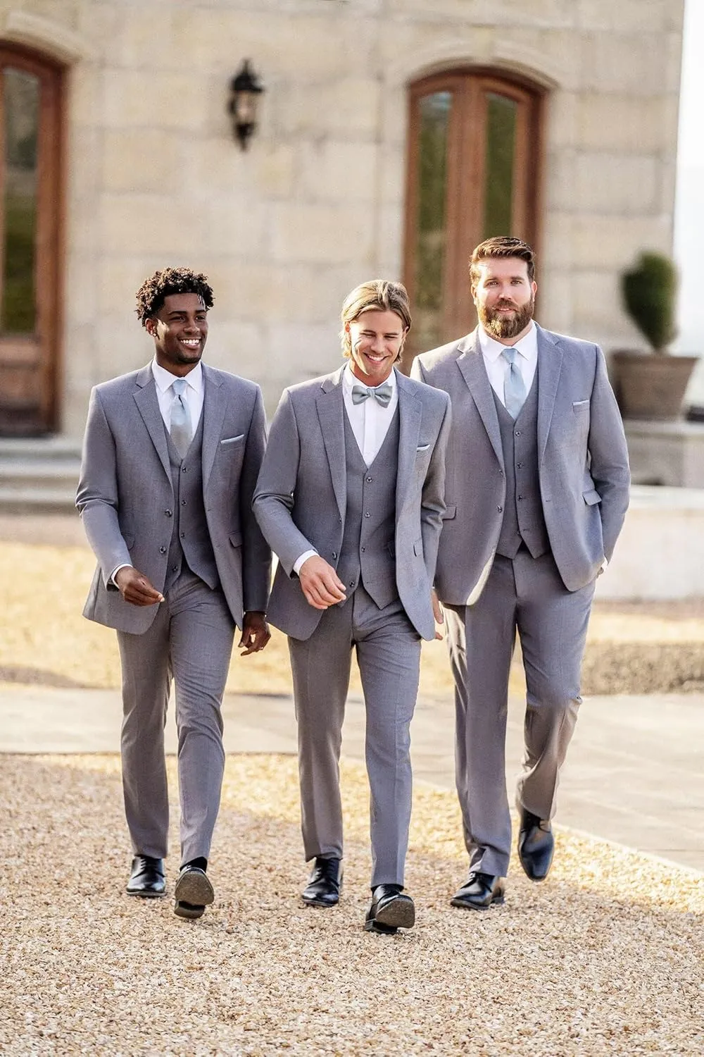SHUZHXLZANGY Men's 3 Piece Suit Slim Fit Suits for Men Wedding Suits Prom Suits Formal Business Elegant