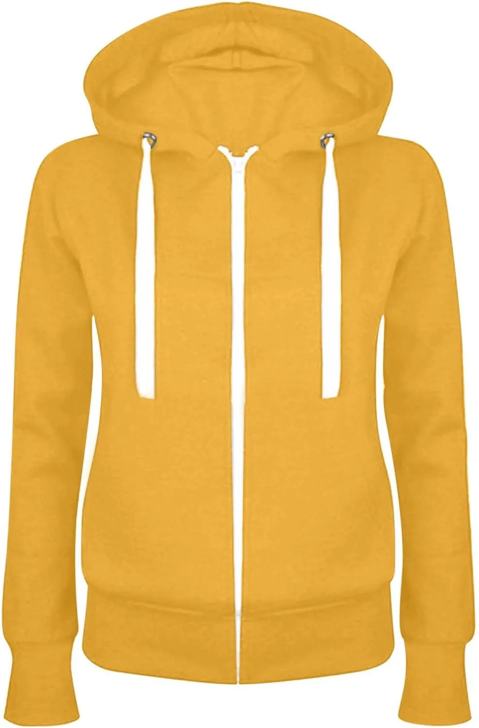 SMIDOW Women's Hooded Sweatshirts Fleece Thin Cotton Zip Up Hoodie Jacket With Pockets Fall Outfits 2023 Winter Clothes