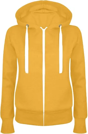 SMIDOW Women's Hooded Sweatshirts Fleece Thin Cotton Zip Up Hoodie Jacket With Pockets Fall Outfits 2023 Winter Clothes