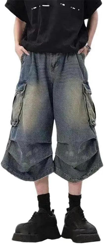 Summer Women's Loose Street Goods Shorts Camouflage Street Casual Low Waist Multi-Pocket Neutral Crop Pants