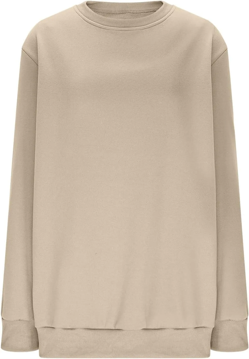 Sweatshirt for Women Long Sleeve Simple Solid Color Hoodies Sweatshirts Casual Loose Trendy Pullover