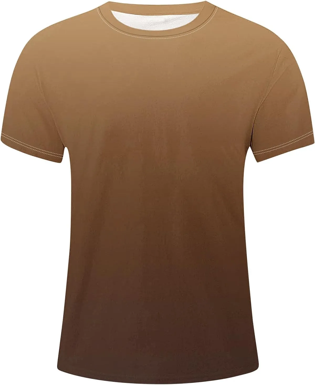 T-Shirt for Men - Men’s Gradient Short Sleeve T Shirts Summer Casual Street Fashion Tees Slim Fit Crewneck Tops