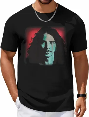 T Shirt Short Sleeve Men Classic Graphic Crewneck Cotton Vintage Tees
