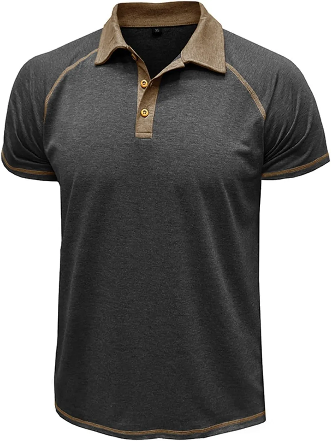 T-Shirts for Man Classic Raglan Short Sleeve Performance Quick Dry Golf Polo Shirts Athletic Casual Tactical Tee Tops