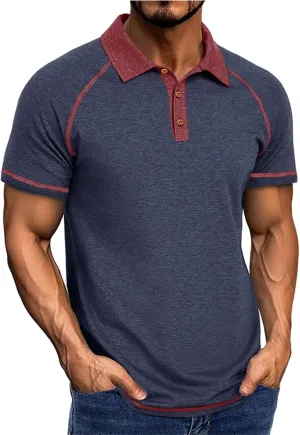 T-Shirts for Man Classic Raglan Short Sleeve Performance Quick Dry Golf Polo Shirts Athletic Casual Tactical Tee Tops