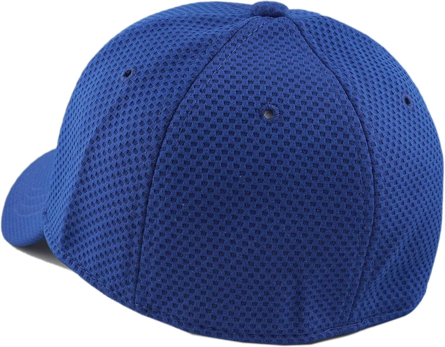 The Hat Depot Men's Curved Brim Stretch Fit Mesh 6 Panel Fitted Baseball Cap
