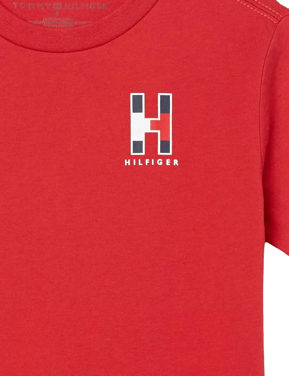 Tommy Hilfiger Boys' Short Sleeve Solid Matt Crew Neck T-Shirt, Soft, Comfortable, Relaxed Fit