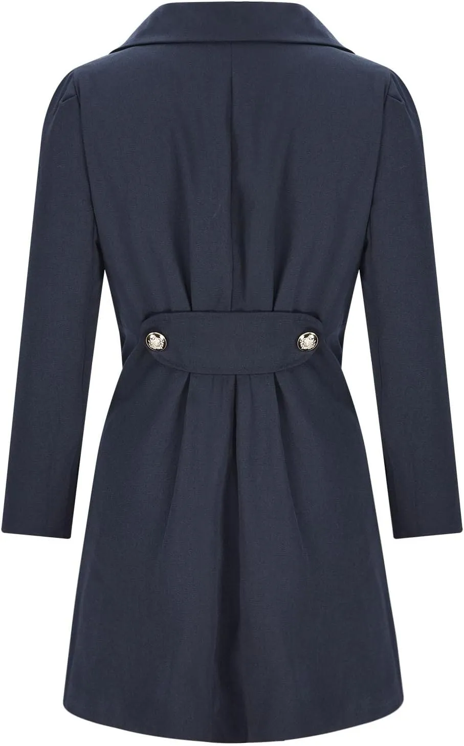 Trench Coats for Women 2024 Notched Lapel Collar Doubel-Breasted Dress Coats Fall Winter Wool Blend Pea Coat Jackets