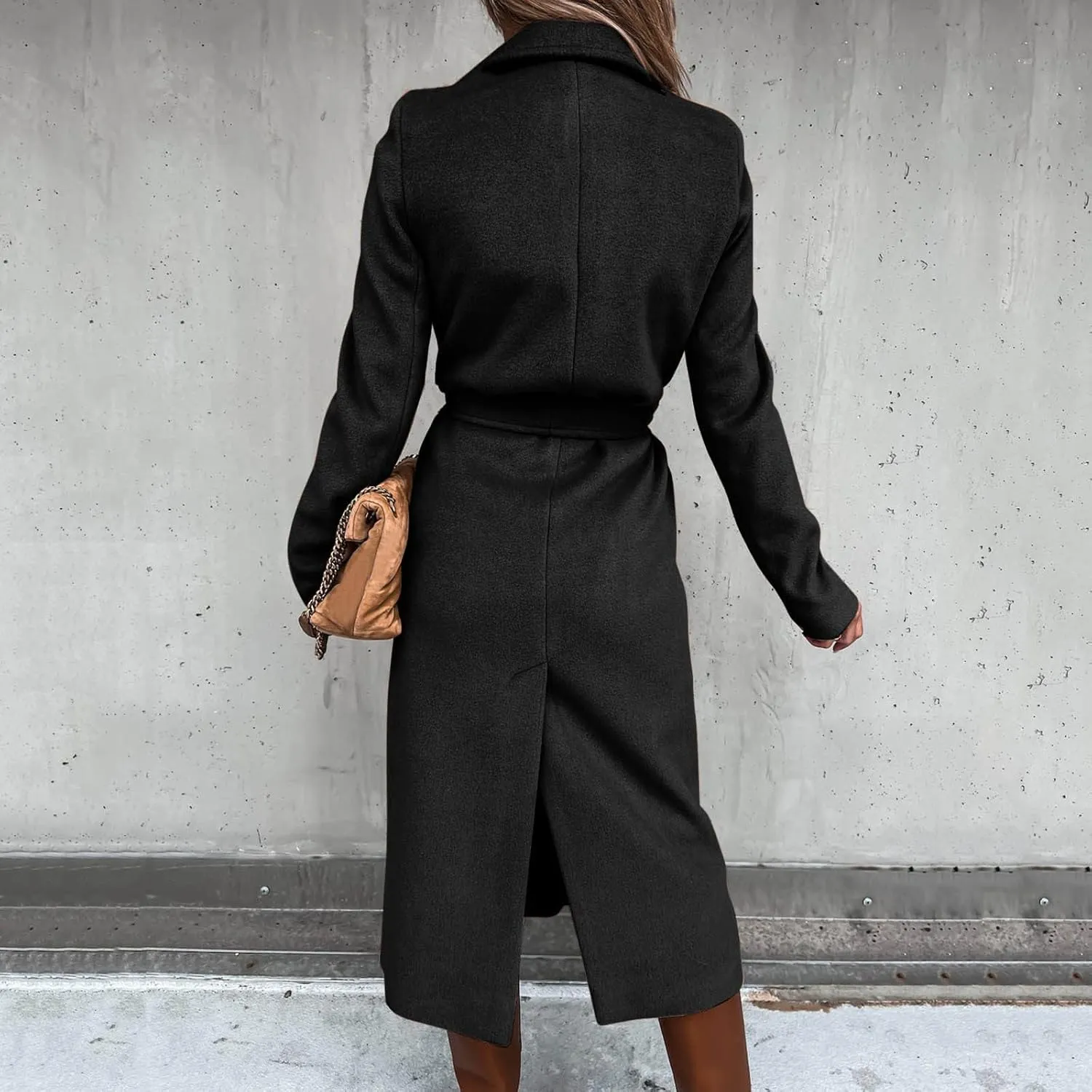 Trench Coats for Women Long Jacket Loose Fitting Warm Winter Outwear Fashion Lapel Jacket Coats Long Coats for Women