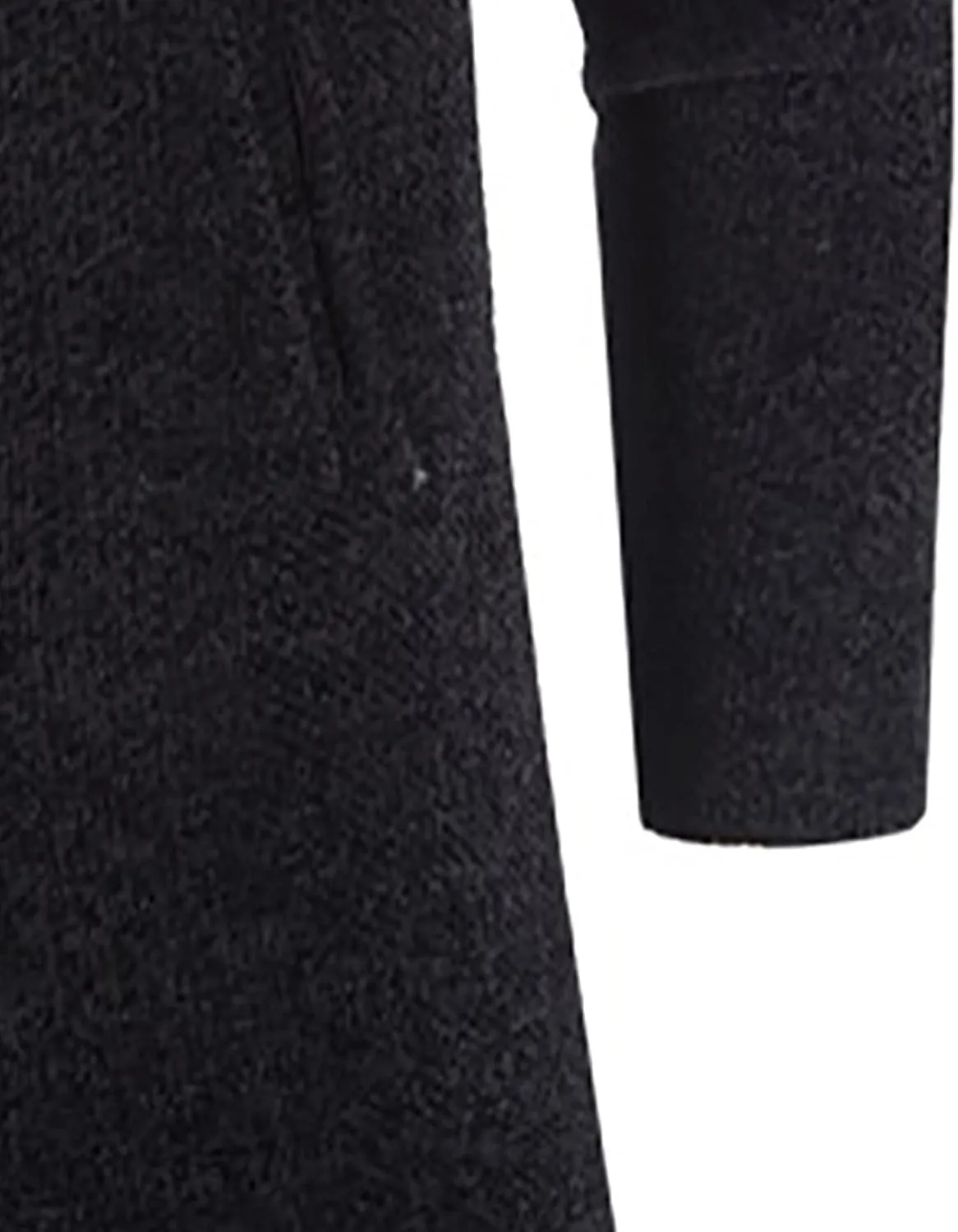 tuduoms Men's Zip Up Hooded Fleece Long Cardigan Sweater Winter Fashion Warm Sherpa Lined Jacket Coat Hoodies with Pockets