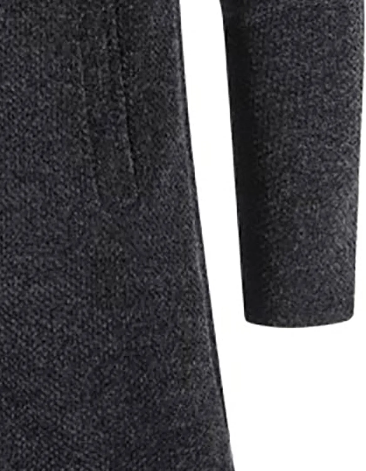 tuduoms Men's Zip Up Hooded Fleece Long Cardigan Sweater Winter Fashion Warm Sherpa Lined Jacket Coat Hoodies with Pockets