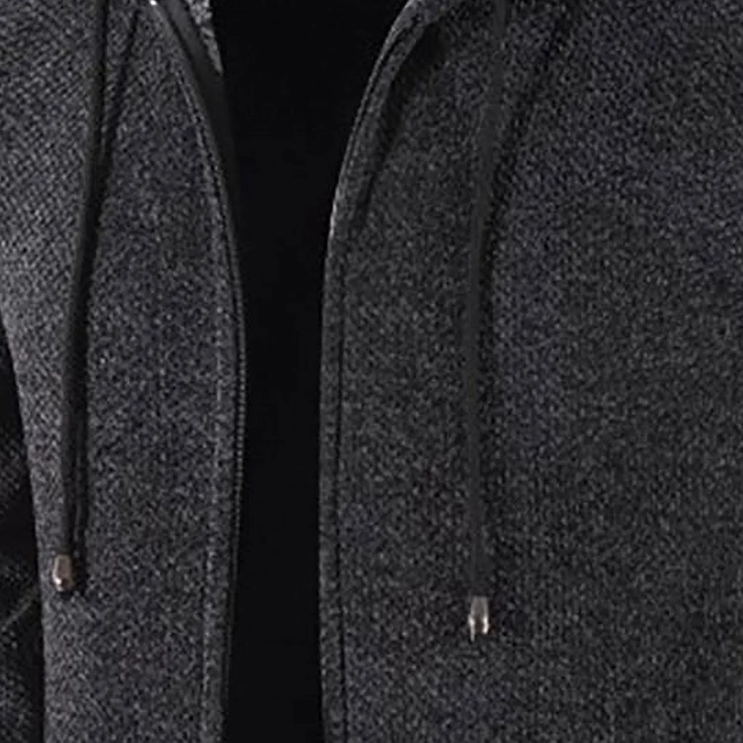 tuduoms Men's Zip Up Hooded Fleece Long Cardigan Sweater Winter Fashion Warm Sherpa Lined Jacket Coat Hoodies with Pockets