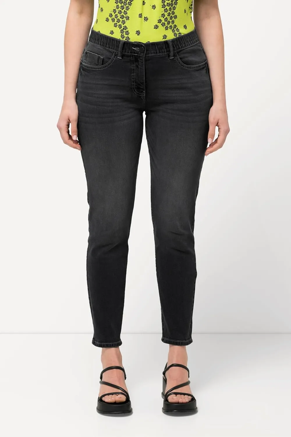 Ulla Popken Womenswear Plus Size Curvy Push-Up Stretch Fit Jeans 830531