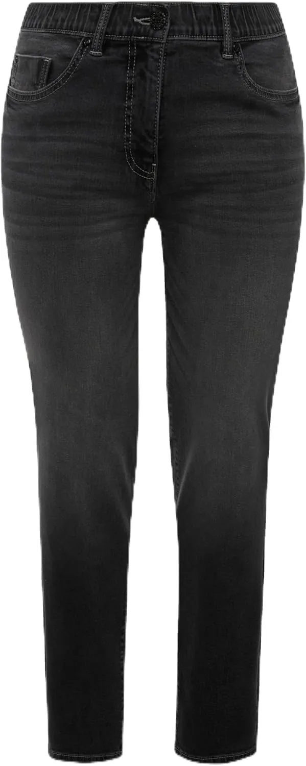Ulla Popken Womenswear Plus Size Curvy Push-Up Stretch Fit Jeans Dark Grey Denim 20 830531906