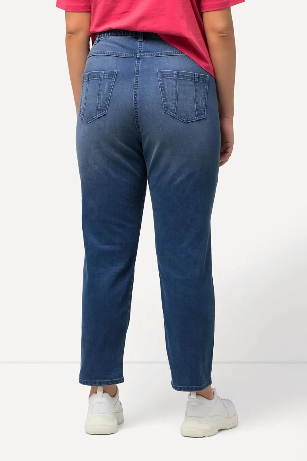 Ulla Popken Womenswear Plus Size Curvy Rhinestone Detail Stretch Fit Skinny Jeans 827970