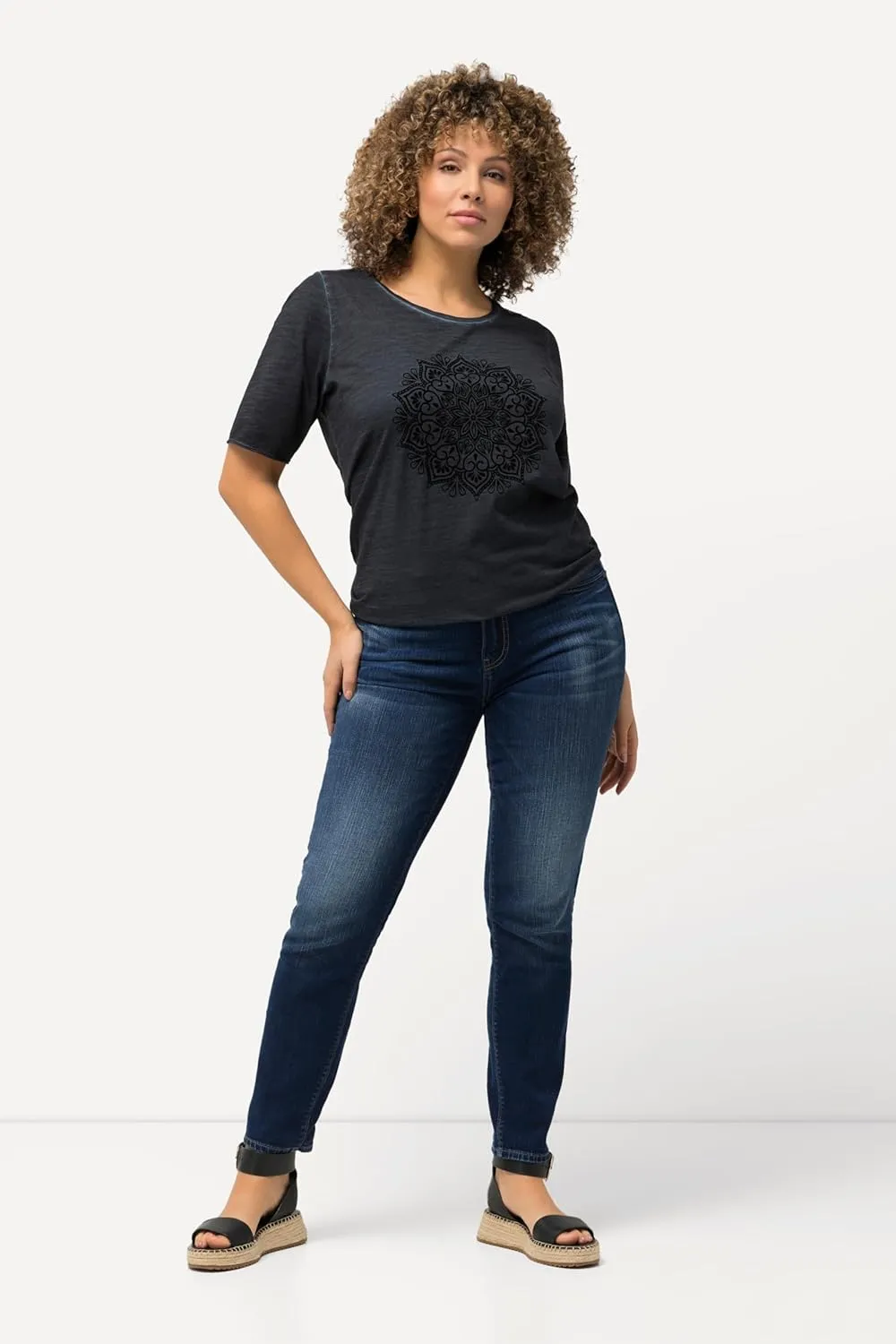 Ulla Popken Womenswear Plus Size Curvy Stretch Fit Sarah Jeans 829050