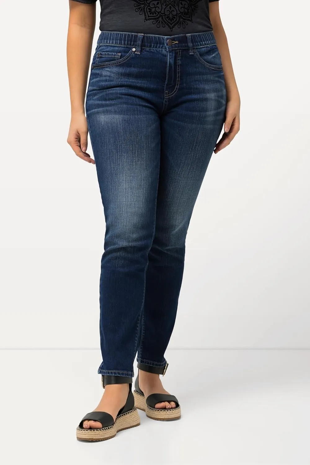 Ulla Popken Womenswear Plus Size Curvy Stretch Fit Sarah Jeans 829050