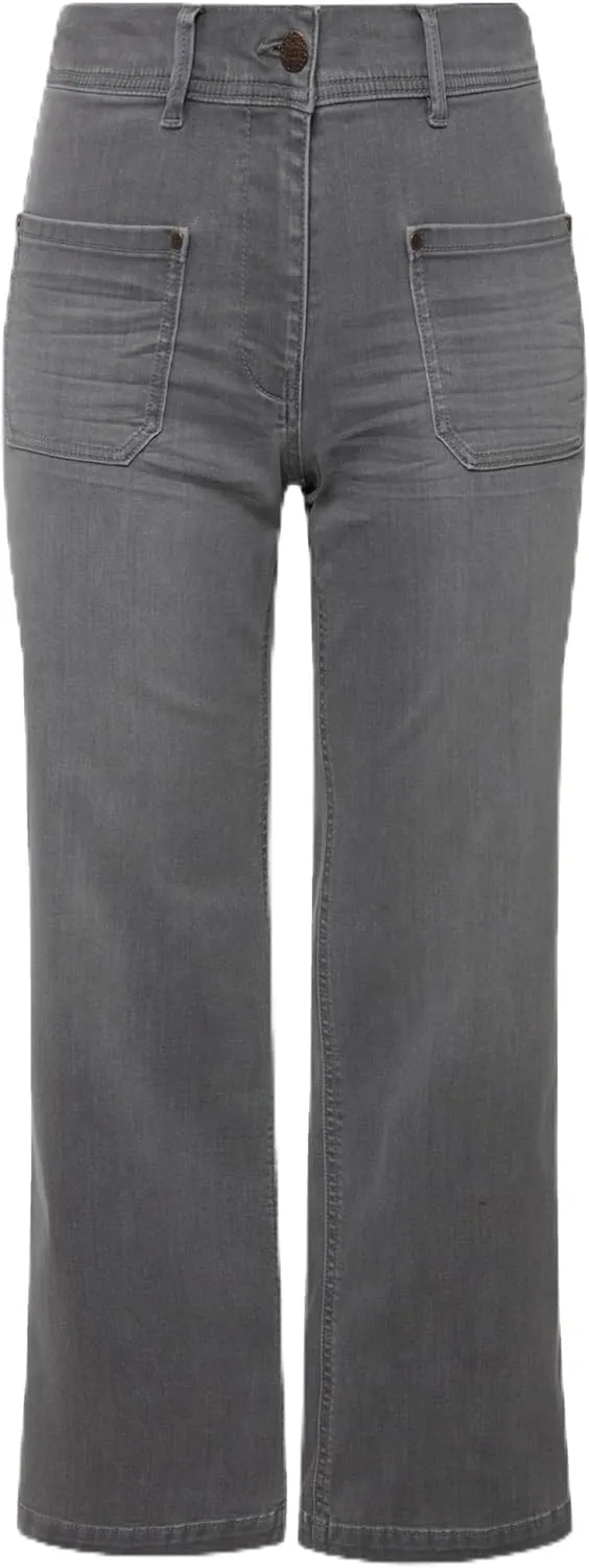 Ulla Popken Womenswear Plus Size Curvy Wide Leg Stretch Fit Jeans 823804