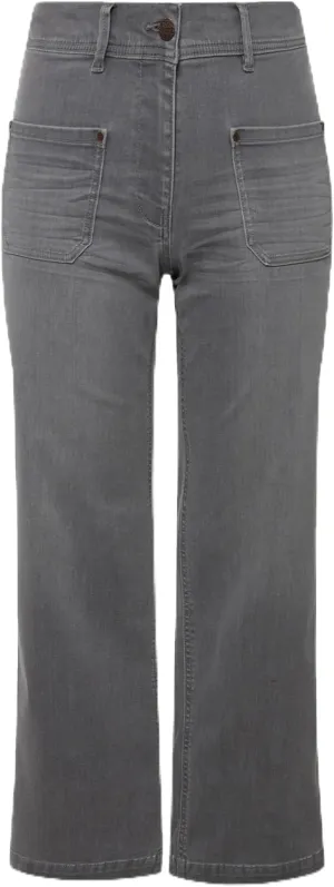 Ulla Popken Womenswear Plus Size Curvy Wide Leg Stretch Fit Jeans 823804