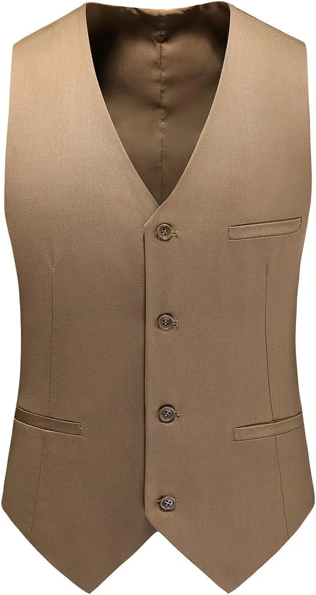 UNINUKOO Mens Suits 3 Piece Classic Fit Wedding Guest Outfit Suit Jacket Pants with Vest