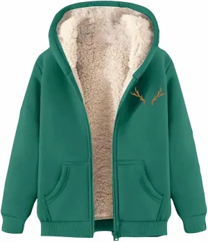 Unisex Fleece Winter Jackets Mens Sherpa Lined Warm Casual Y2K Jackets Oversize Cozy Loungwear Sport Workout Coats
