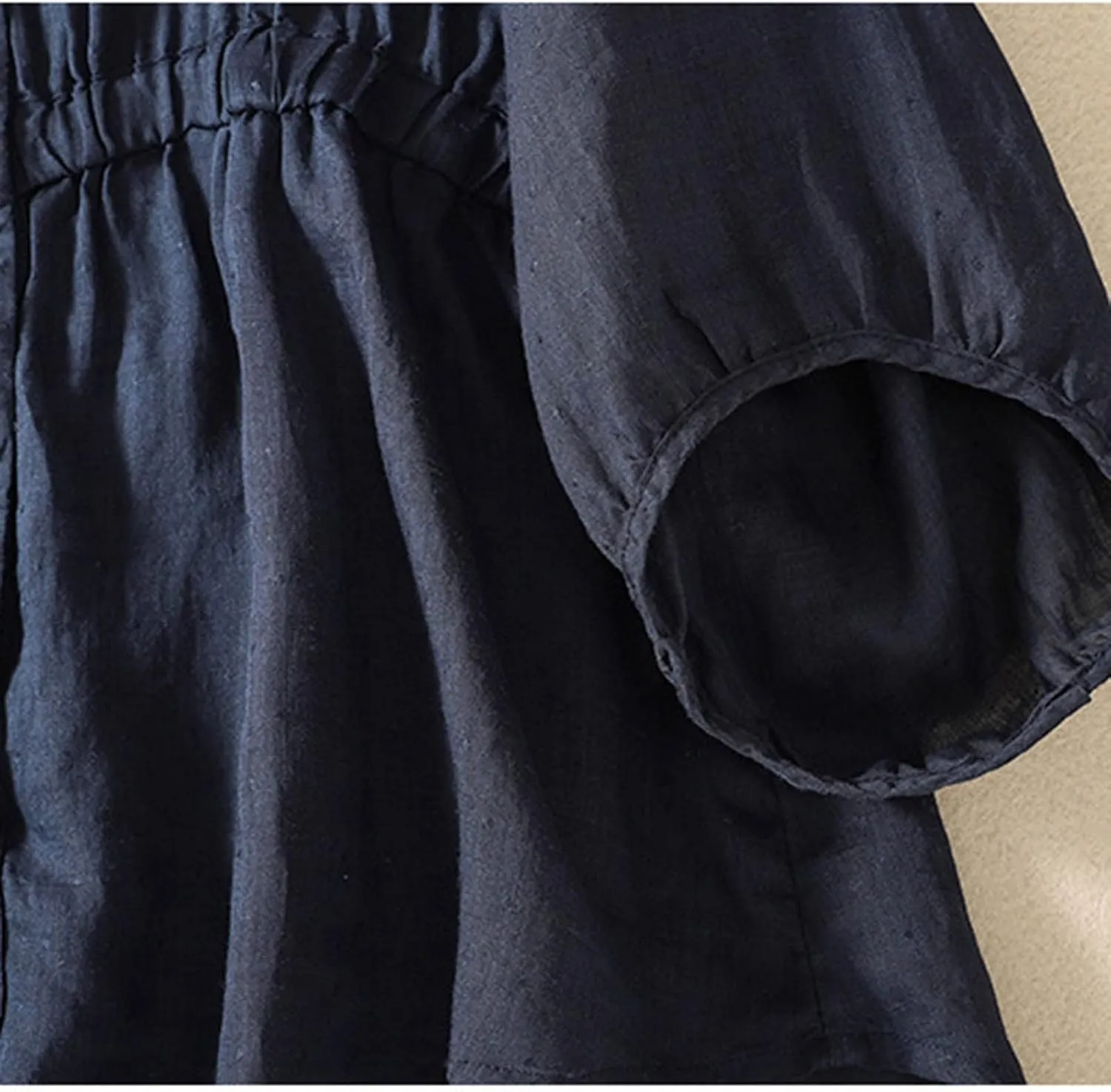 V Neck Linen Tshirts for Women Summer Fall 3/4 Dolman Sleeve Relaxed Fit Long Basic Tee Shirt Tops Women 2025 FN