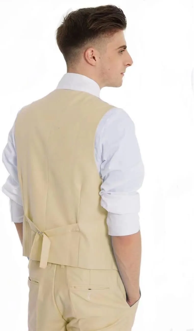 Wangyue Mens Suits Fashion Suits Slim Fit 3 Piece Blazer Vest Pants Wedding Prom Suits Set
