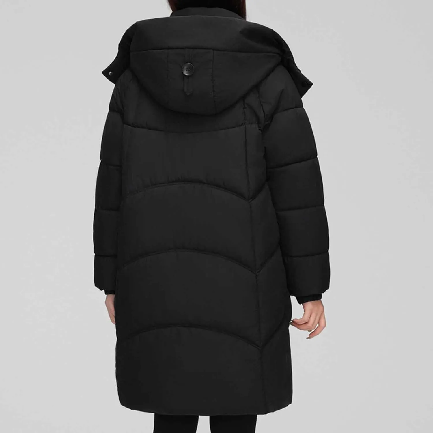 Winter Coats for Women Medium Length Heavyweight Oversized Puffer Jackets Plus Size Down Jackets with Removable Hood