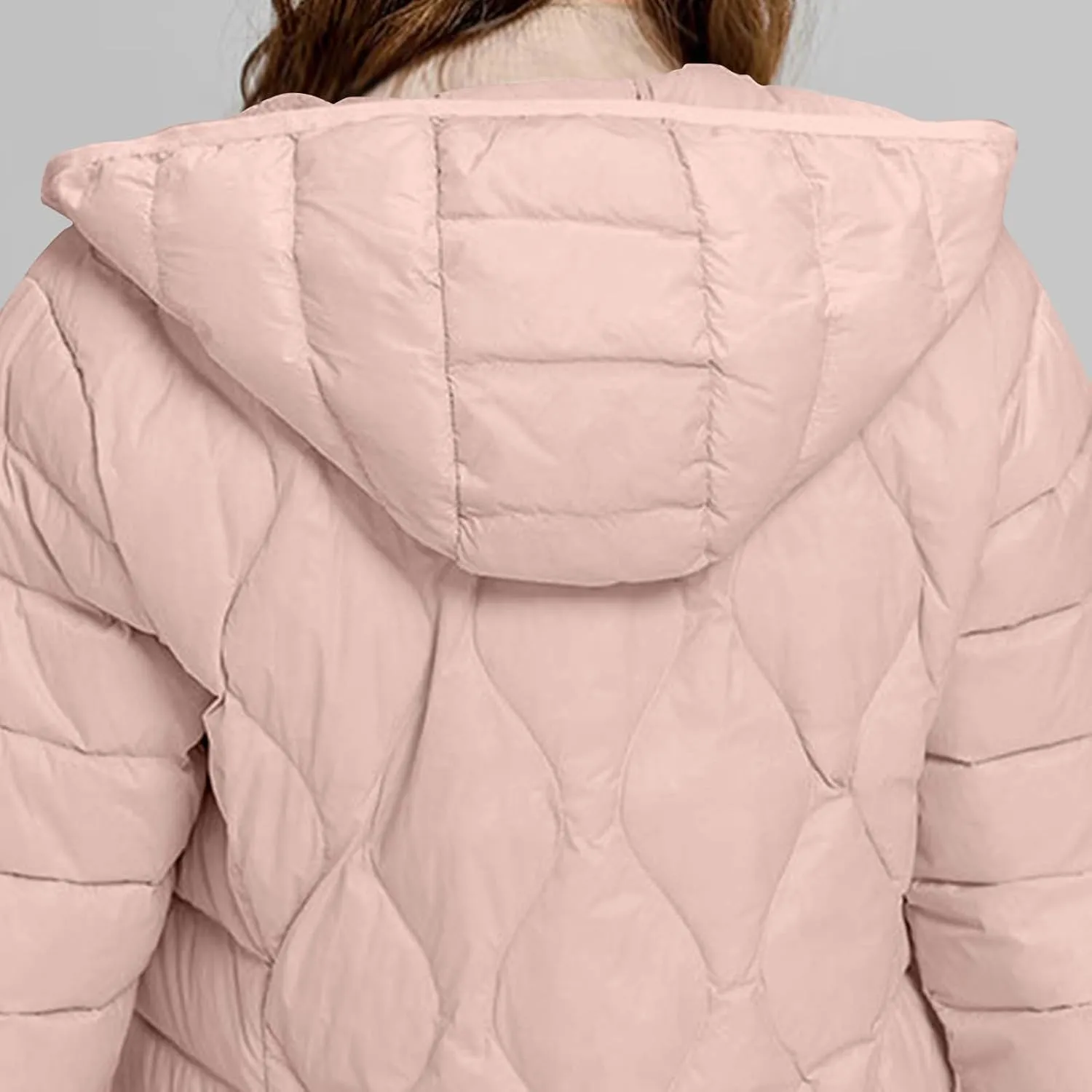 wodceeke Women's Hooded Puffer Jacket Lightweight Down Coats Winter Warm Quilted Outerwear