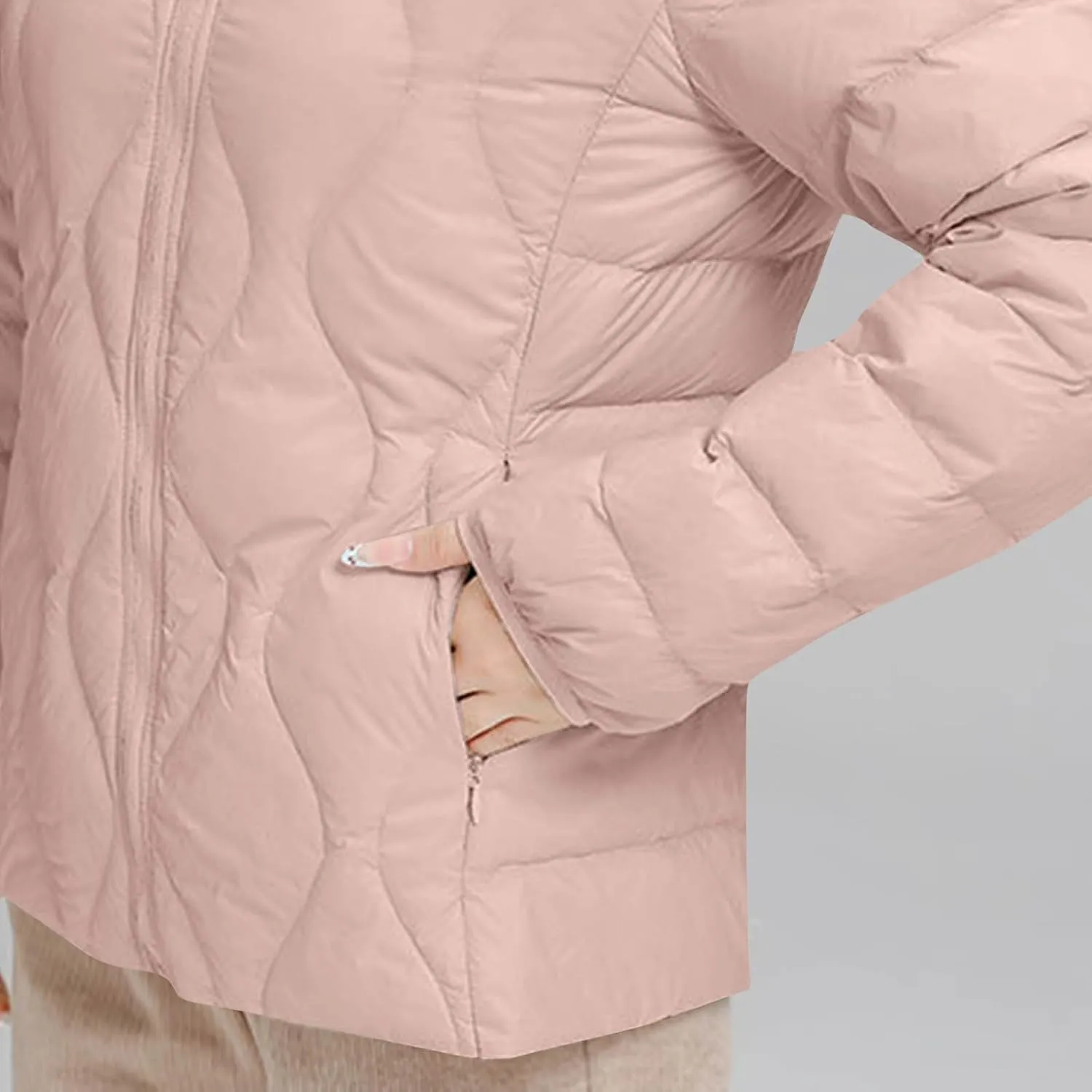wodceeke Women's Hooded Puffer Jacket Lightweight Down Coats Winter Warm Quilted Outerwear