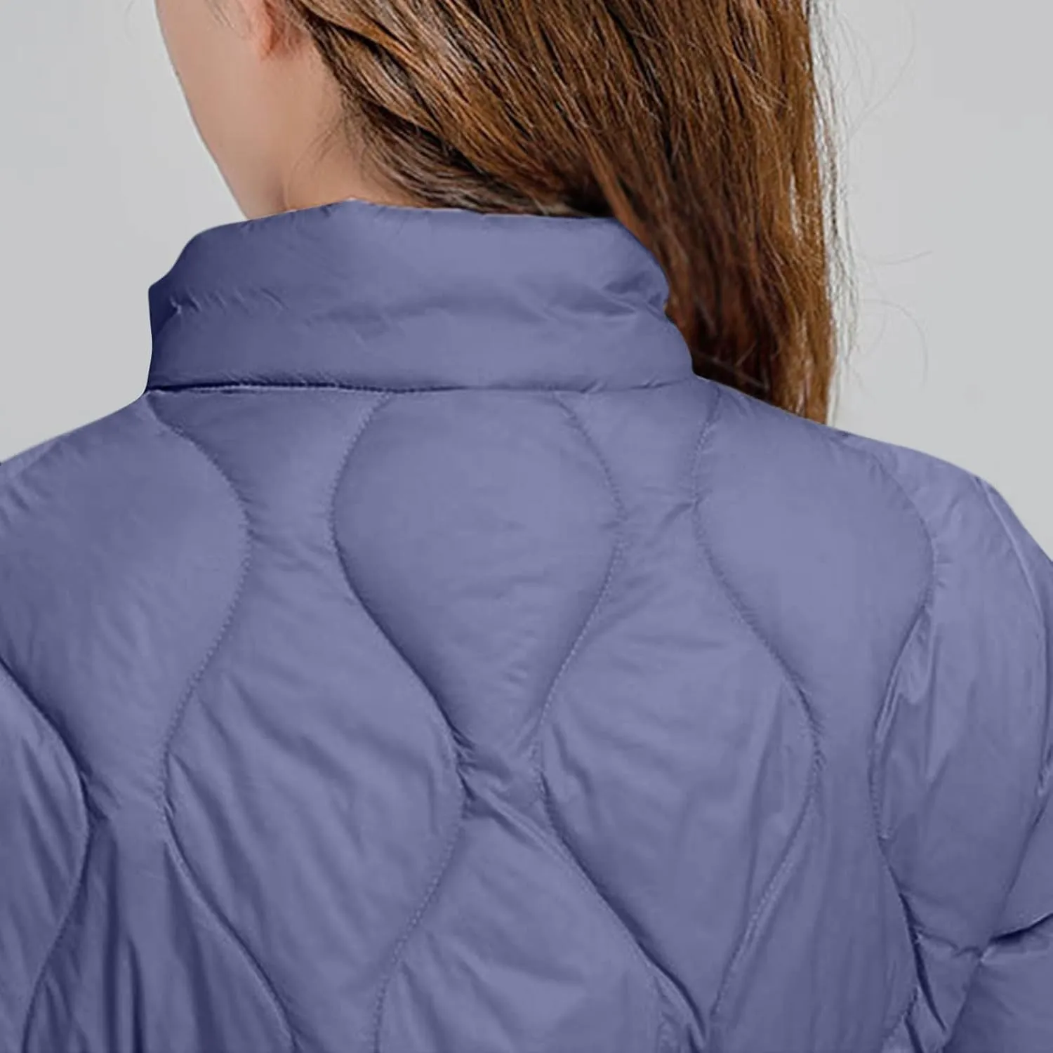 wodceeke Women's Lightweight Puffer Jacket Stand Collar Down Coats Winter Warm Quilted Outerwear