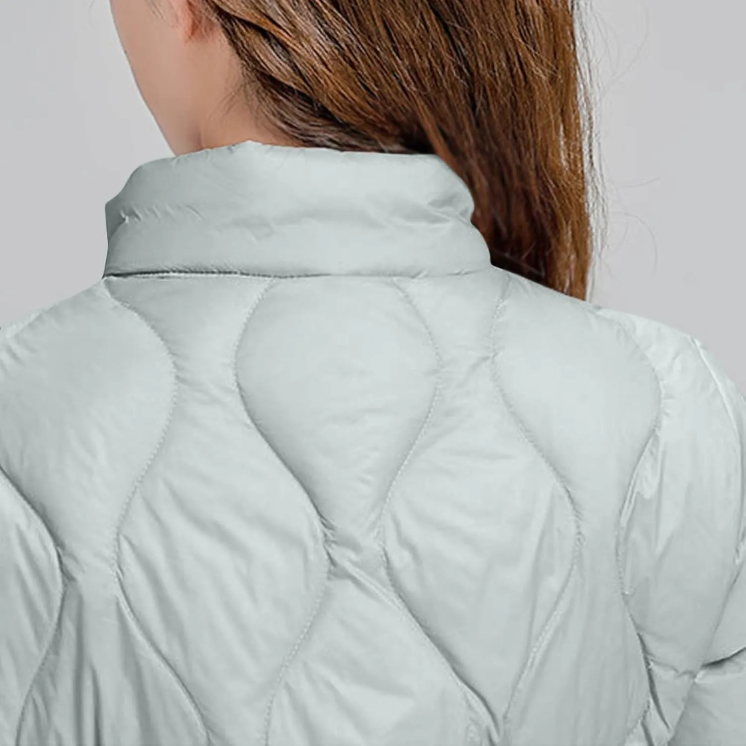 wodceeke Women's Lightweight Puffer Jacket Stand Collar Down Coats Winter Warm Quilted Outerwear
