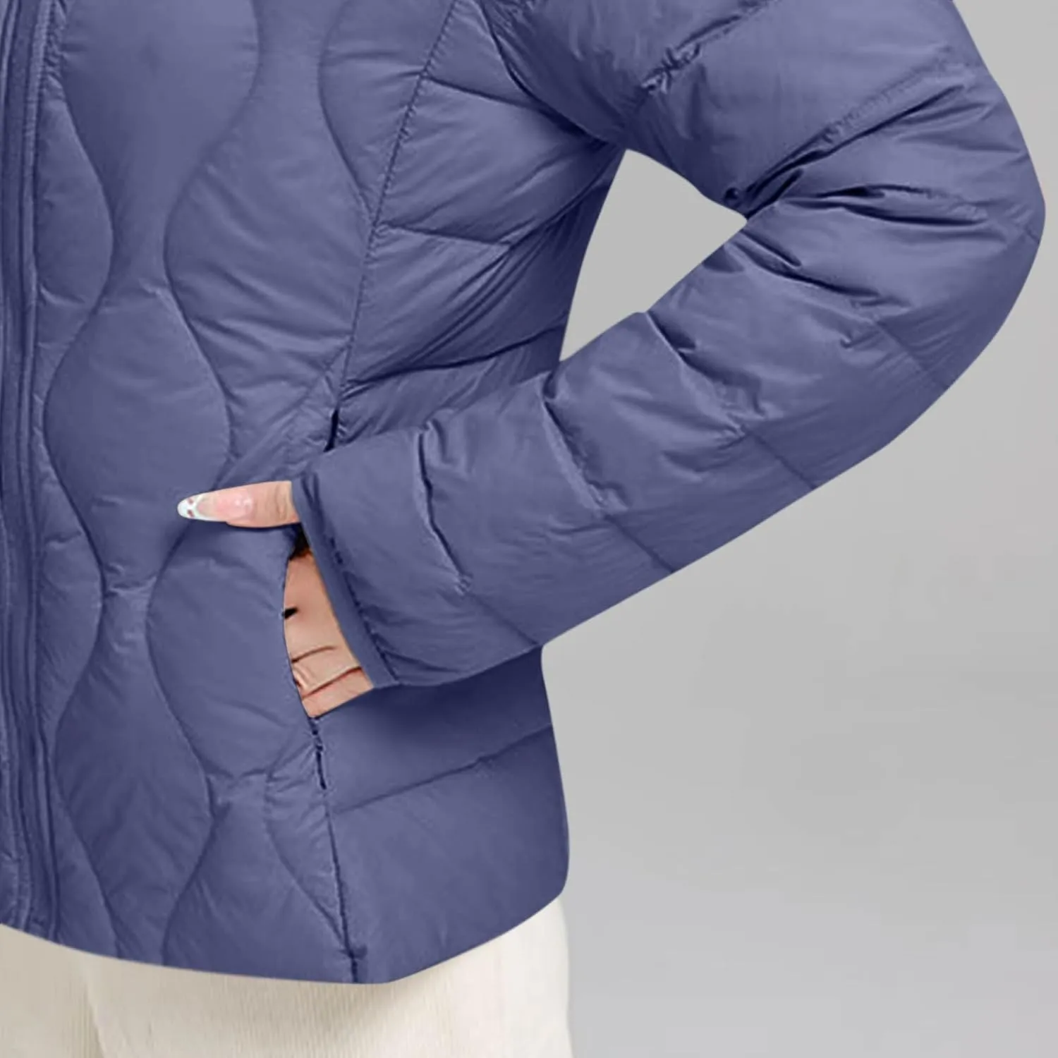 wodceeke Women's Lightweight Puffer Jacket Stand Collar Down Coats Winter Warm Quilted Outerwear