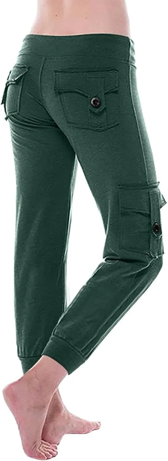 Women Jogger Pants Drawstring Relaxed-Fit Track Cuff Sweatpants Running Yoga Workout Jogger Trousers Pants with Pockets