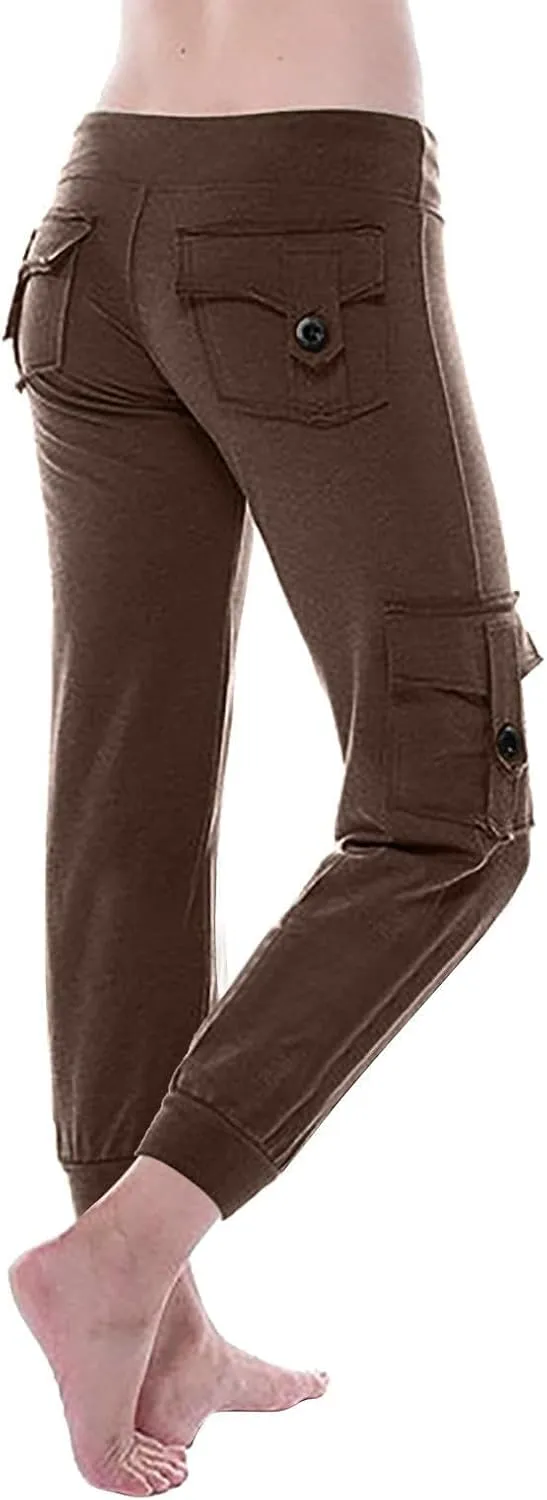 Women Jogger Pants Drawstring Relaxed-Fit Track Cuff Sweatpants Running Yoga Workout Jogger Trousers Pants with Pockets