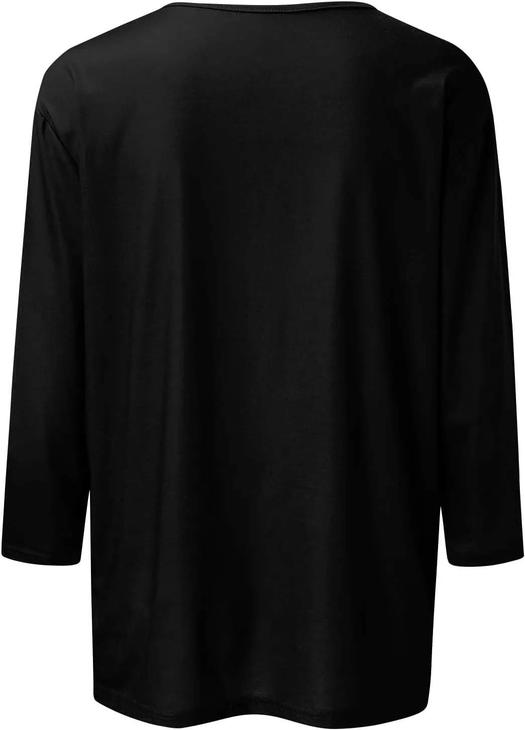 Womens 3/4 Sleeve Tops Dressy Casual Tunic Blouse 2024 Summer Trendy Crew Neck T-Shirt Relaxed Fit Round Neck Tee