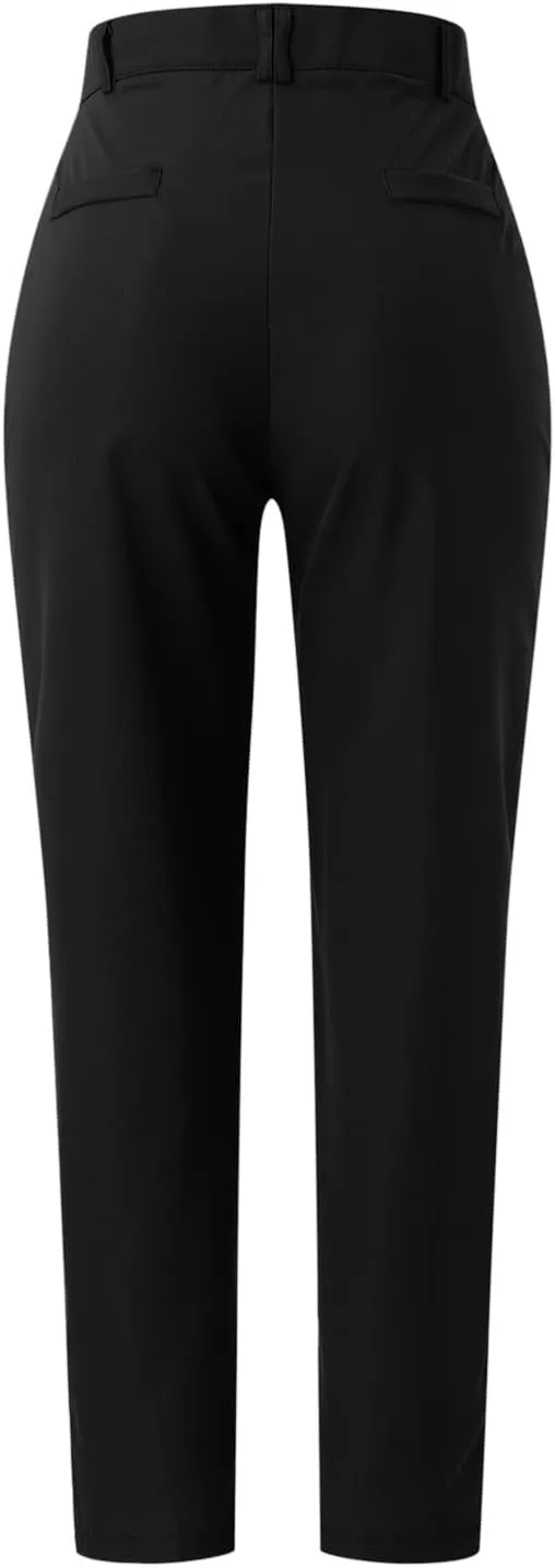 Women's Casual Pants Elegant Casual Daily Straight Leg Casual Pants Suit Pants Solid Color Zipper Button Trousers