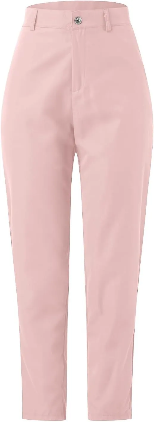 Women's Casual Pants Elegant Casual Daily Straight Leg Casual Pants Suit Pants Solid Color Zipper Button Trousers