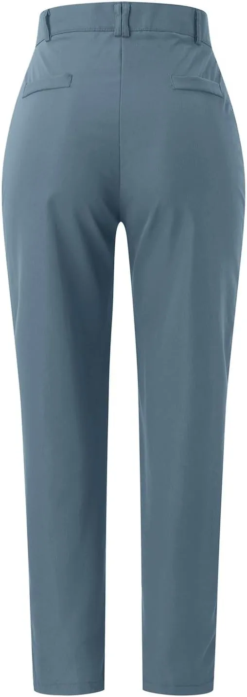 Women's Casual Pants Elegant Casual Daily Straight Leg Casual Pants Suit Pants Solid Color Zipper Button Trousers