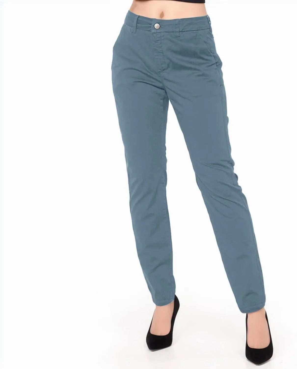 Women's Casual Pants Elegant Casual Daily Straight Leg Casual Pants Suit Pants Solid Color Zipper Button Trousers