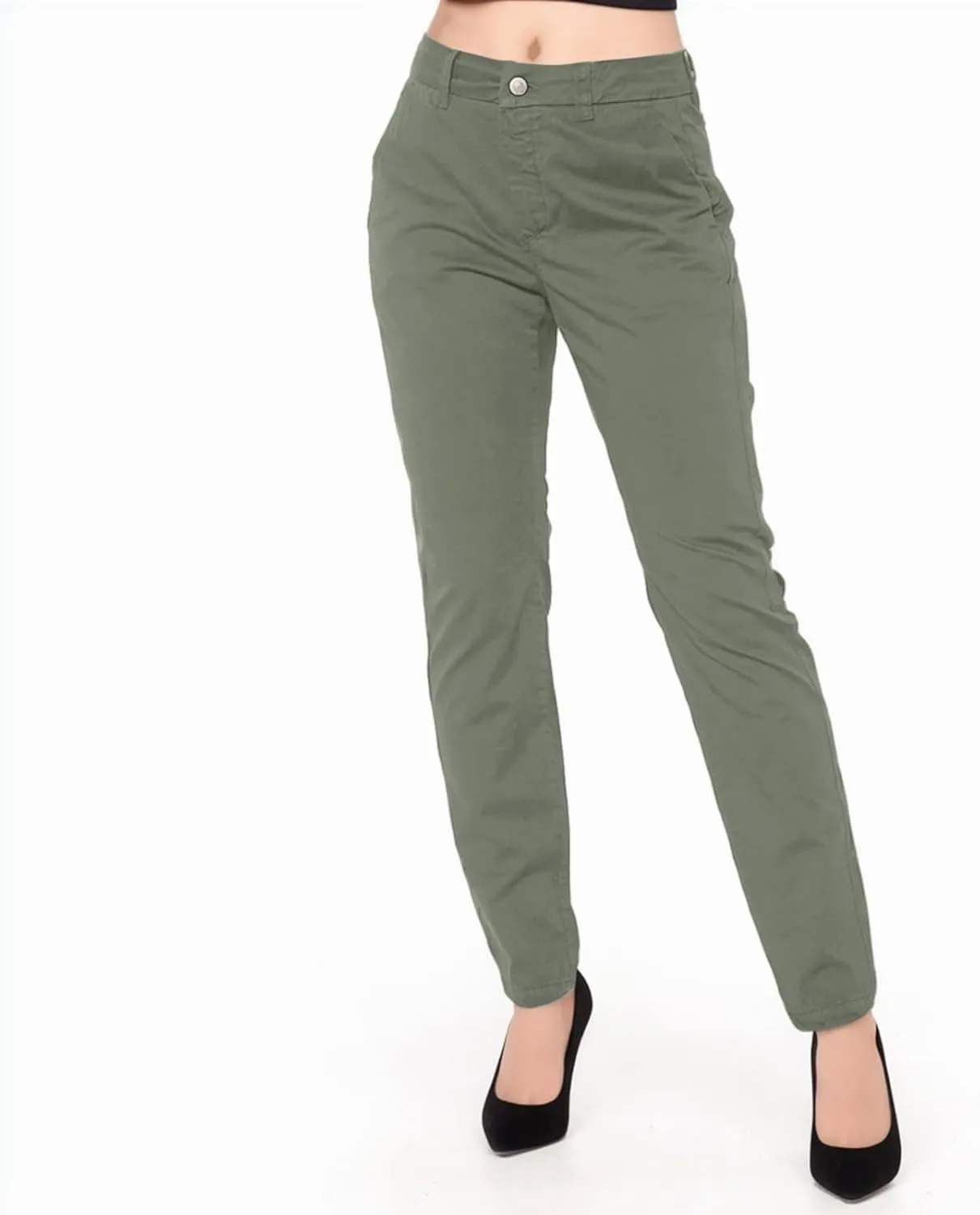 Women's Casual Pants Elegant Casual Daily Straight Leg Casual Pants Suit Pants Solid Color Zipper Button Trousers