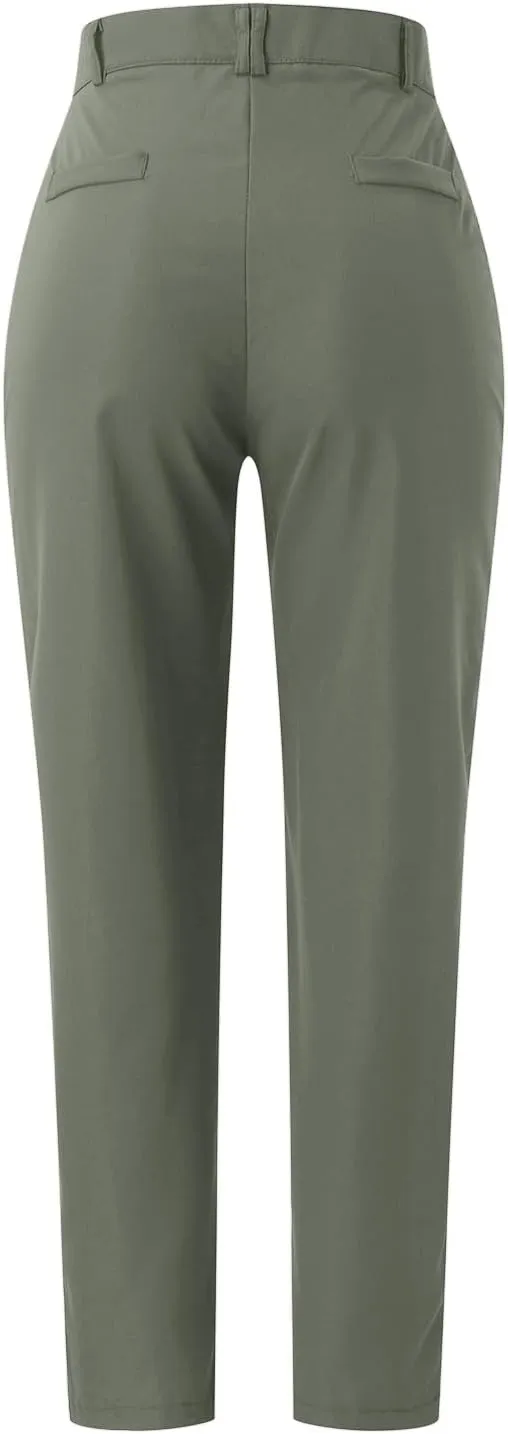 Women's Casual Pants Elegant Casual Daily Straight Leg Casual Pants Suit Pants Solid Color Zipper Button Trousers