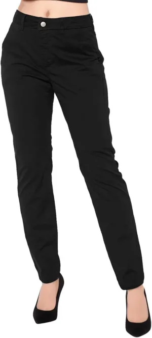 Women's Casual Pants Elegant Casual Daily Straight Leg Casual Pants Suit Pants Solid Color Zipper Button Trousers