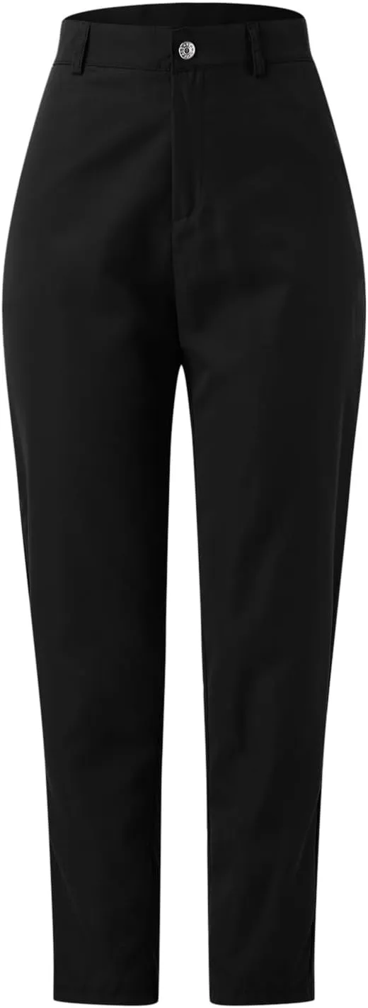 Women's Casual Pants Elegant Casual Daily Straight Leg Casual Pants Suit Pants Solid Color Zipper Button Trousers