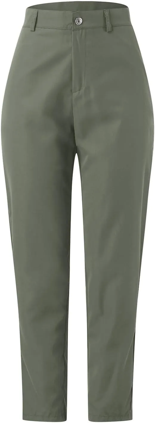 Women's Casual Pants Elegant Casual Daily Straight Leg Casual Pants Suit Pants Solid Color Zipper Button Trousers