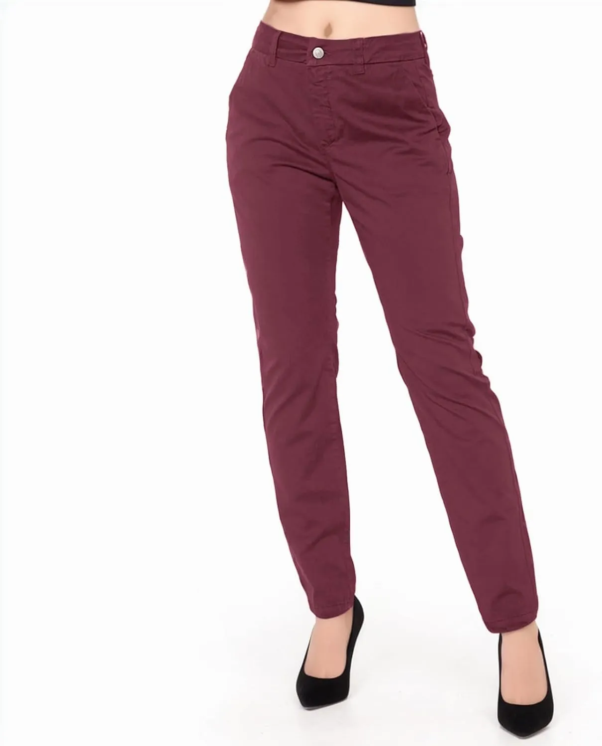 Women's Casual Pants Elegant Casual Daily Straight Leg Casual Pants Suit Pants Solid Color Zipper Button Trousers