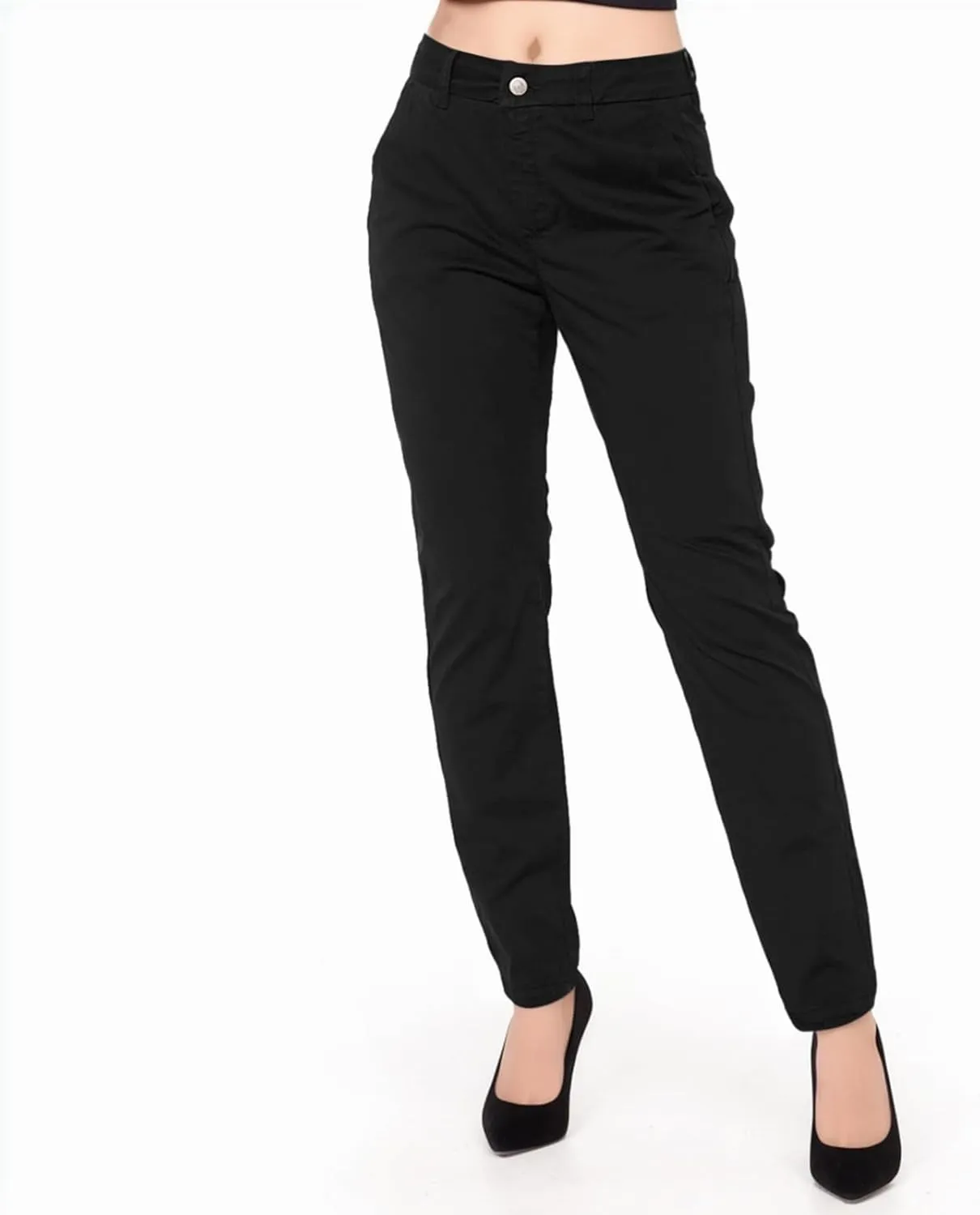 Women's Casual Pants Elegant Casual Daily Straight Leg Casual Pants Suit Pants Solid Color Zipper Button Trousers